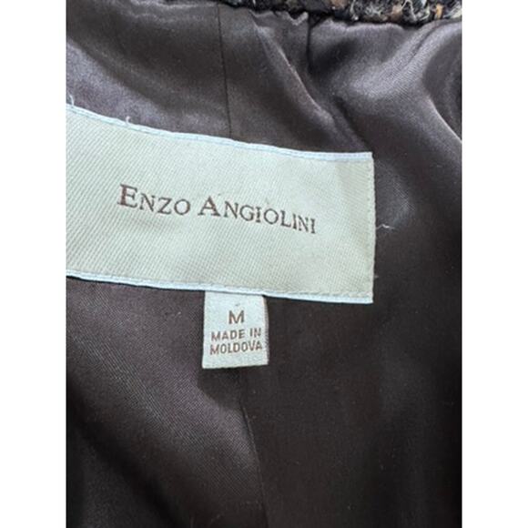 "ENZO ANGIOLINI" Wool Womens Trench Coat, SZ M, Quiet Luxury, Old Money, Rustic - Picture 5 of 14